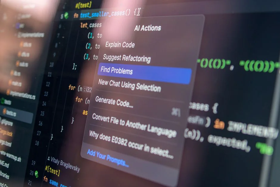 Un ordinateur portable posé sur un lit affichant un logiciel de conception web, pour créer un espace de travail chaleureux.
